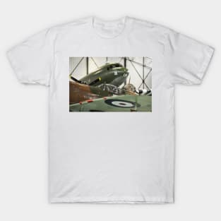 C47 Dakota and Spitfire parked. T-Shirt